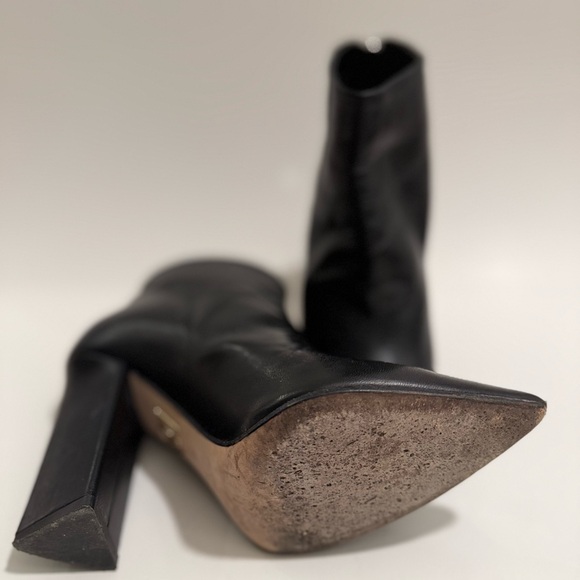 Tamara Mellon Moto Black Ankle Booties - Picture 3 of 7